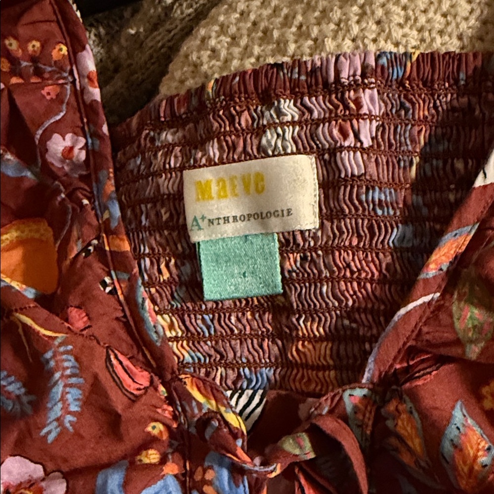 Anthropologie Multicolor Floral Blouse - Picture 5 of 5